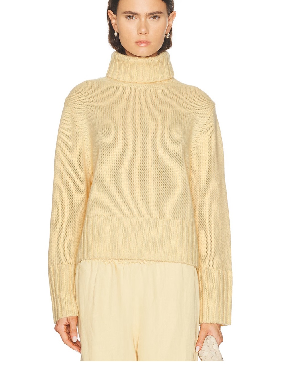 Jenni Kayne Pale Yellow Turtleneck Sweater